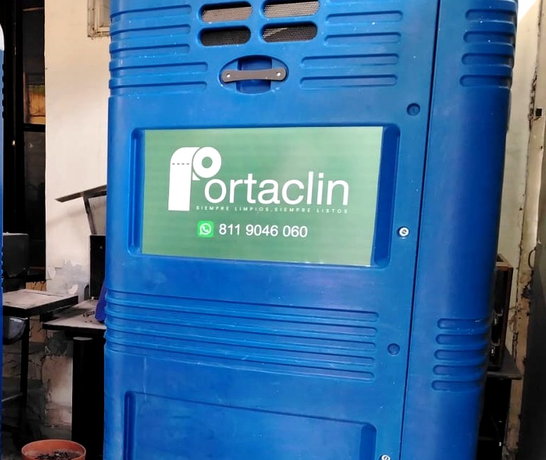 Sanitario portátil rotulado Portaclin